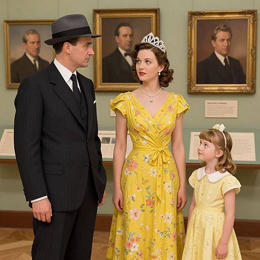 Vintage Museum Scene with Elegance