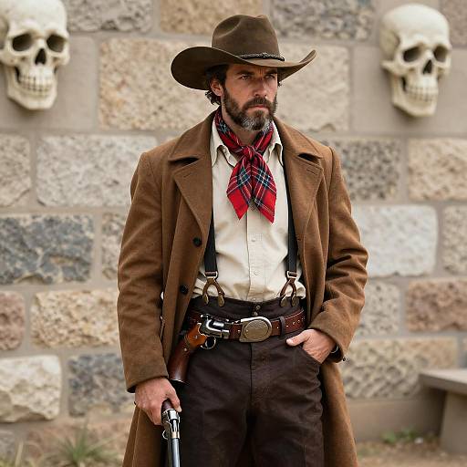 Realistic Formal Cowboy Costume Portrait