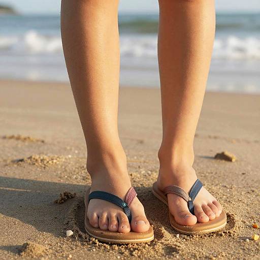 Trendy Tween Thongs Summer Closeup