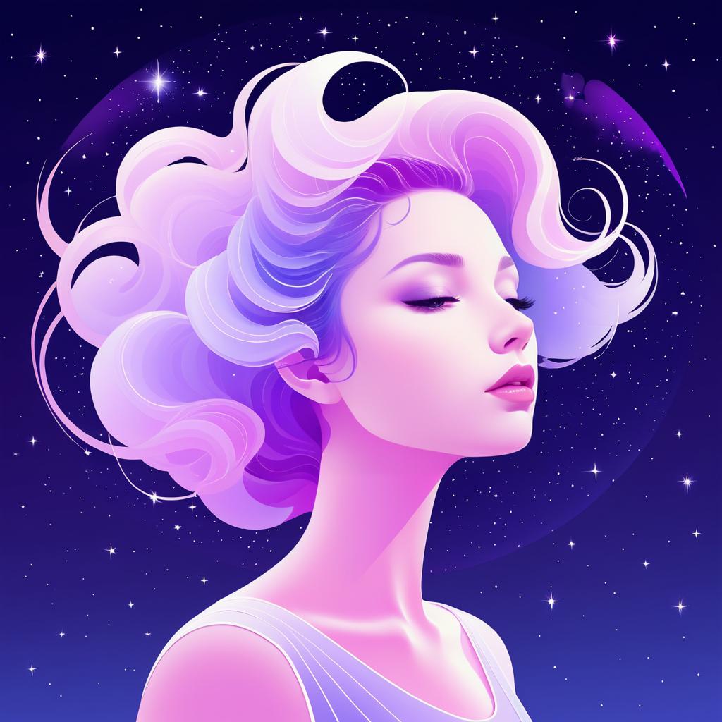 Celestial Beauty in Minimalist Fashion Art