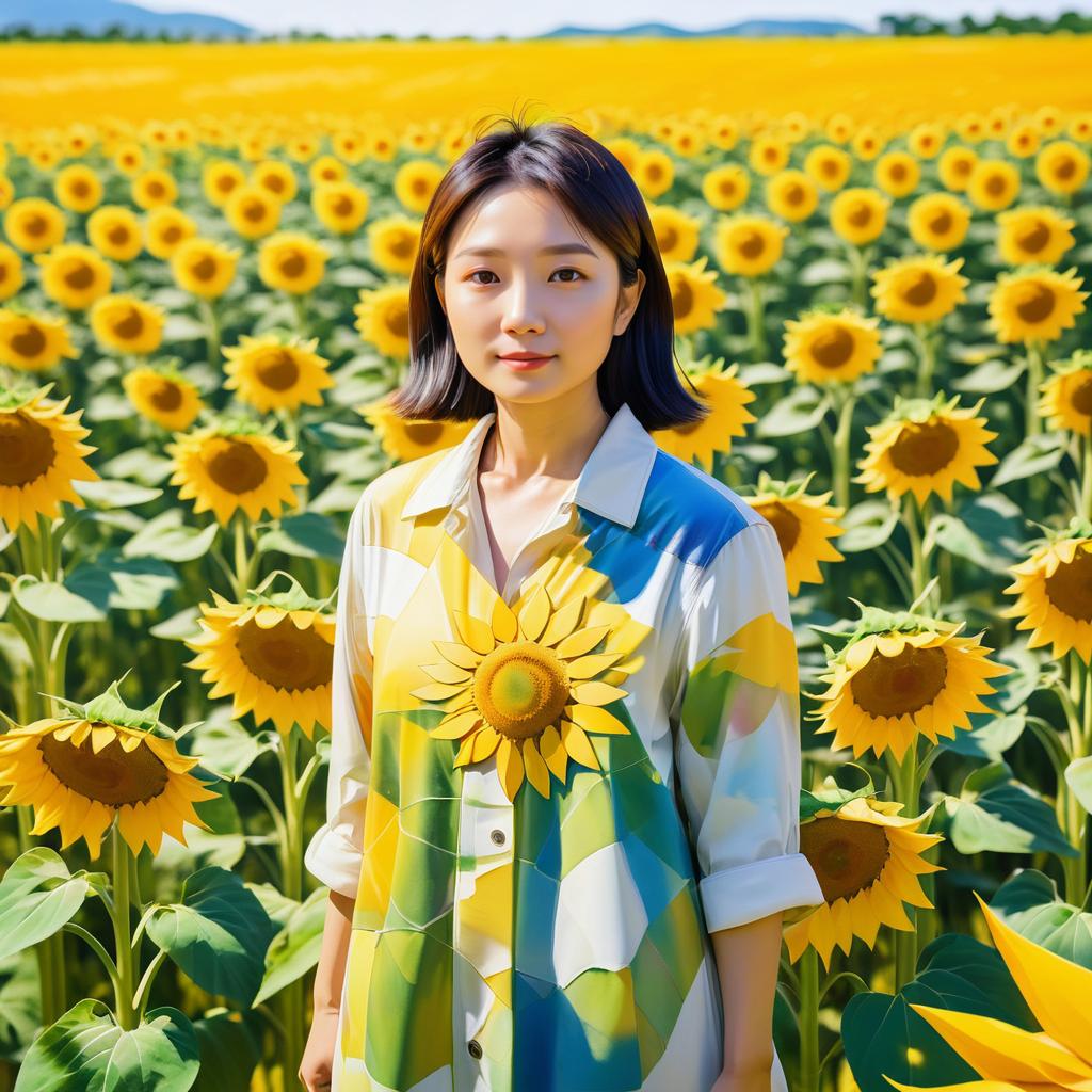 Vibrant Portrait of a Japanese Woman