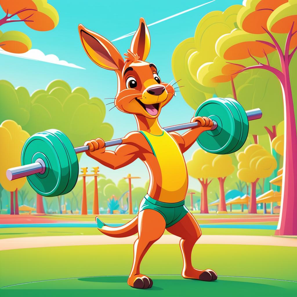 Muscular Kangaroo Showcasing Strength