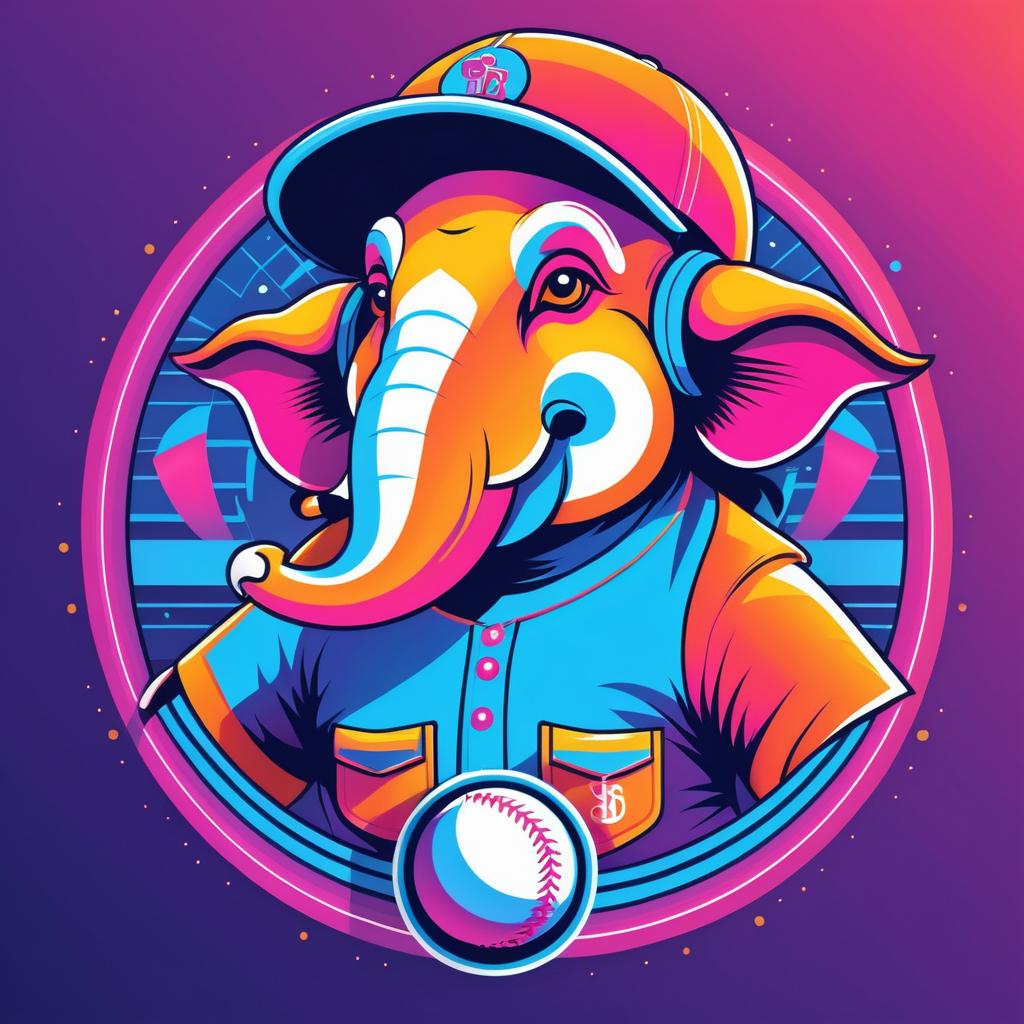 Fierce Retro Ganesha T-Shirt Design