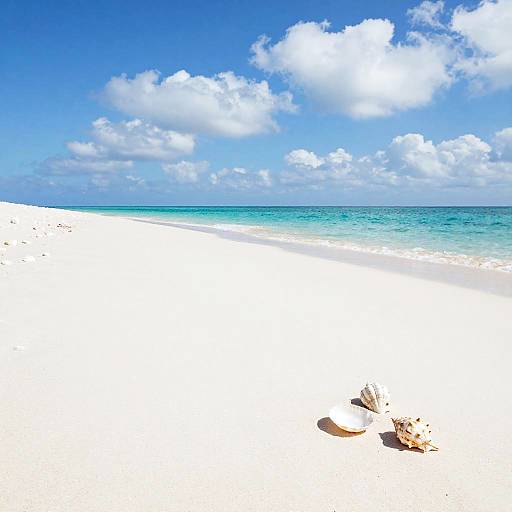 Serene Coastal Beach Summer Scene