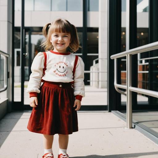 Charming Toddler Fashion Portrait Outdoors