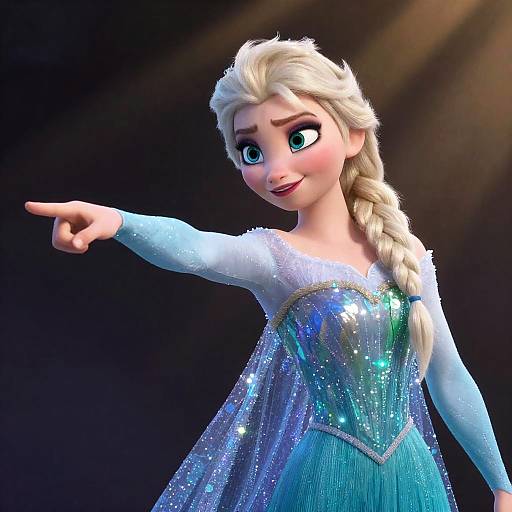 Digital Animation of Elsa from Frozen