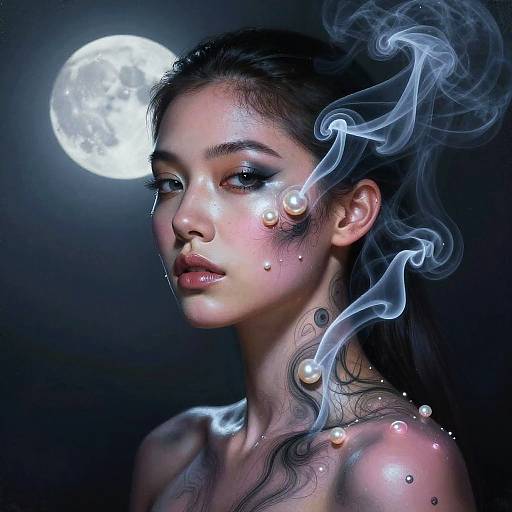 Surreal Biopunk Woman with Neon Glow