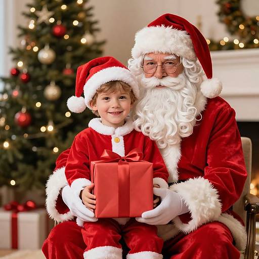 Professional Santa with Child Gift