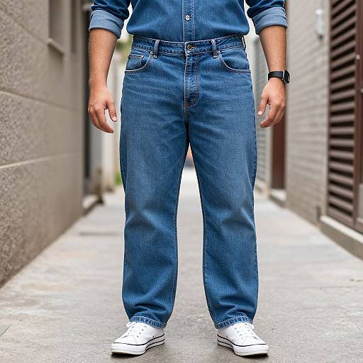 Man in Denim Jeans Costume