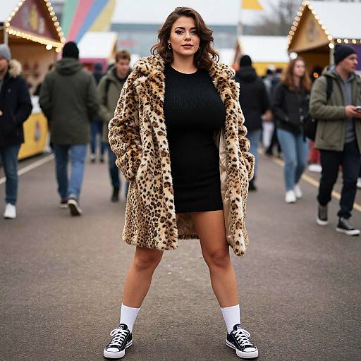 Confident Woman at Street Festival