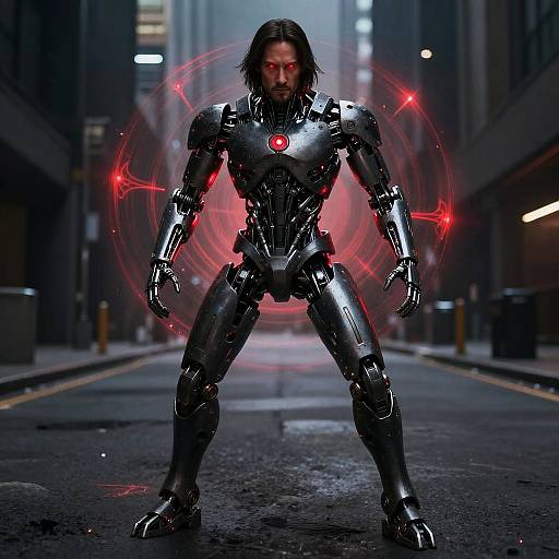 Cinematic Cyberpunk Keanu Reeves Cyborg