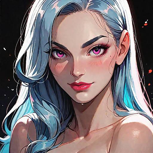 Seductive Woman Biting Lip Dark