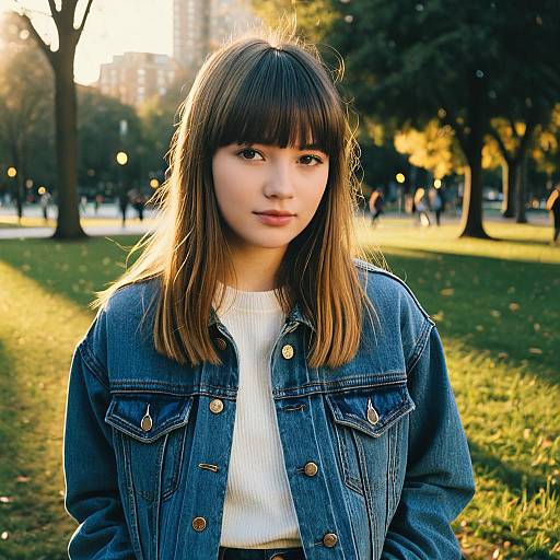 Teen Girl with Straight Bangs Editorial