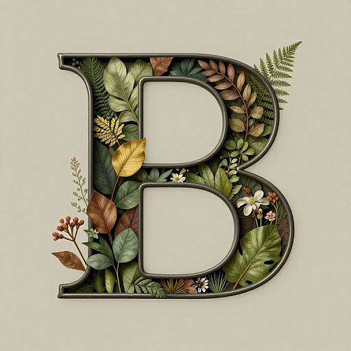 Photograph of a bold, black letter 