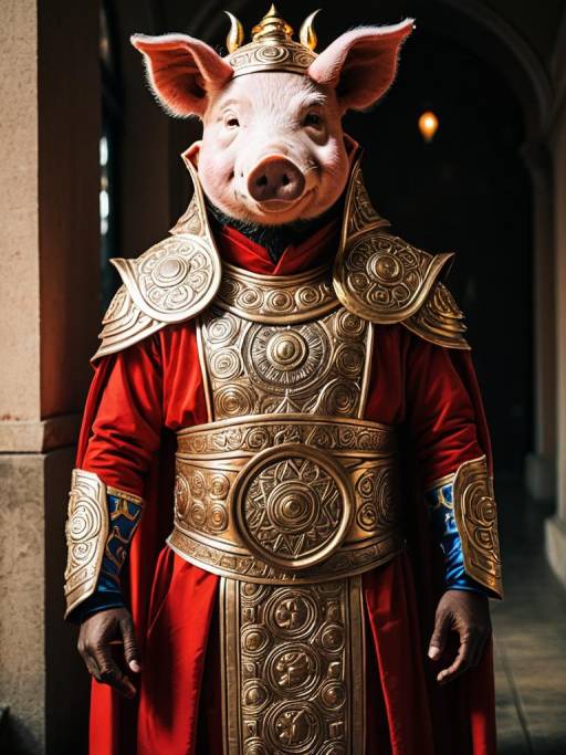 Man in Pig God Costume Cosplay