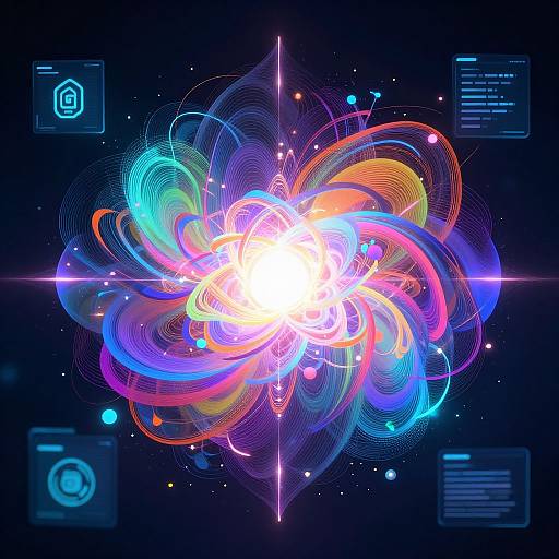 Advanced AI Visualizing Abstract Data Art