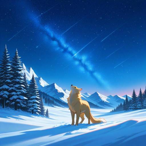 Majestic Lioness Under Starry Night Sky Majestic Lioness Under Starry Night Sky