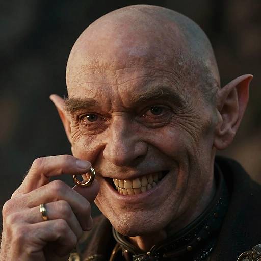 Grinning Old Man with Golden Ring