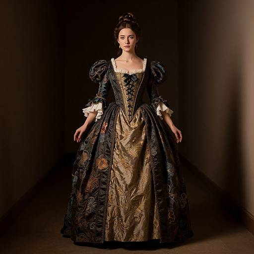 Elegant Victorian Woman in Dramatic Light