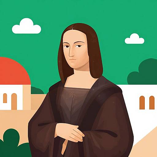 Leonardo Da Vinci in Minimalist Old Jerusalem