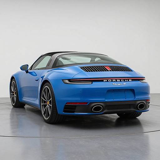 Blue 2021 Porsche 911 Targa 4 Rear View