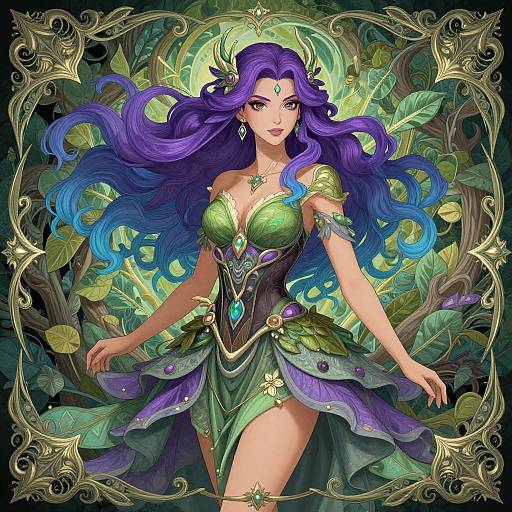 Fantasy Woman with Flowing Hair