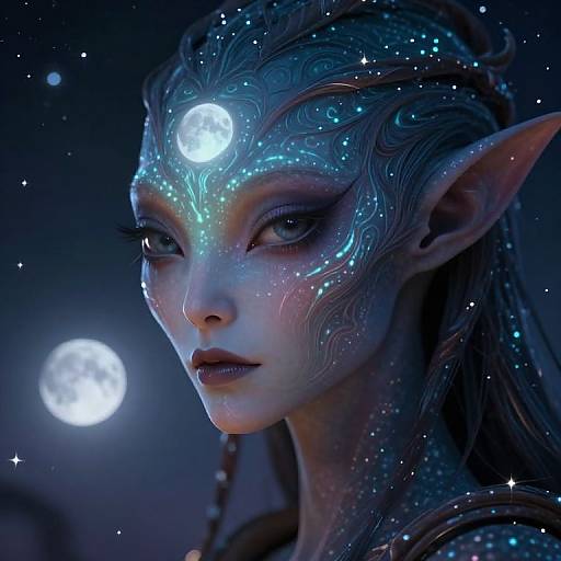 Bioluminescent Alien Shapeshifter Portrait