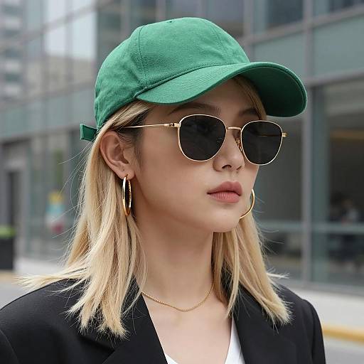 Urban Chic: Blonde Woman Portrait