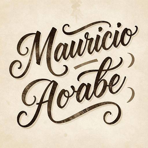 Vintage Cursive Hand-Lettered Mauricio