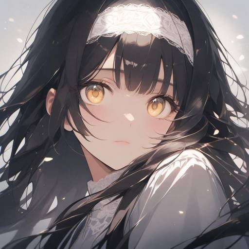 Elegant Anime Portrait of a Young Woman