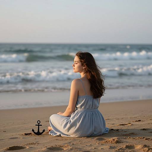 Serene Woman by Earth and Sea