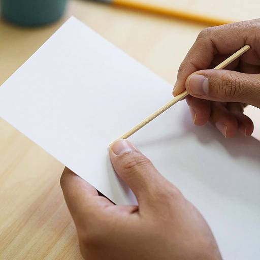 Close-Up Hands Crafting on Paper