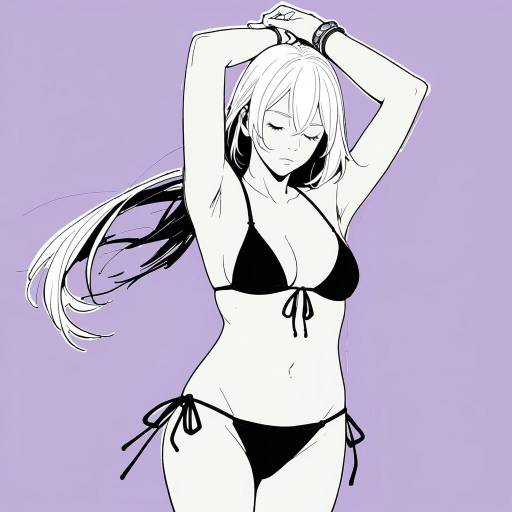 NieR Automata Girl in Swimsuit Sketch