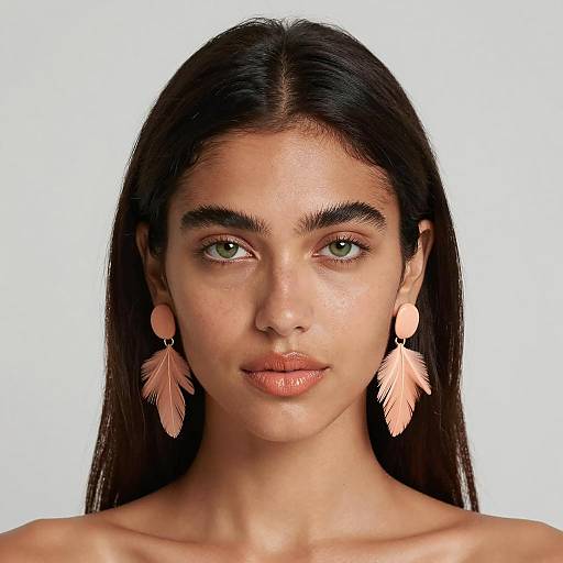 Portrait of a Woman with Peach Accents