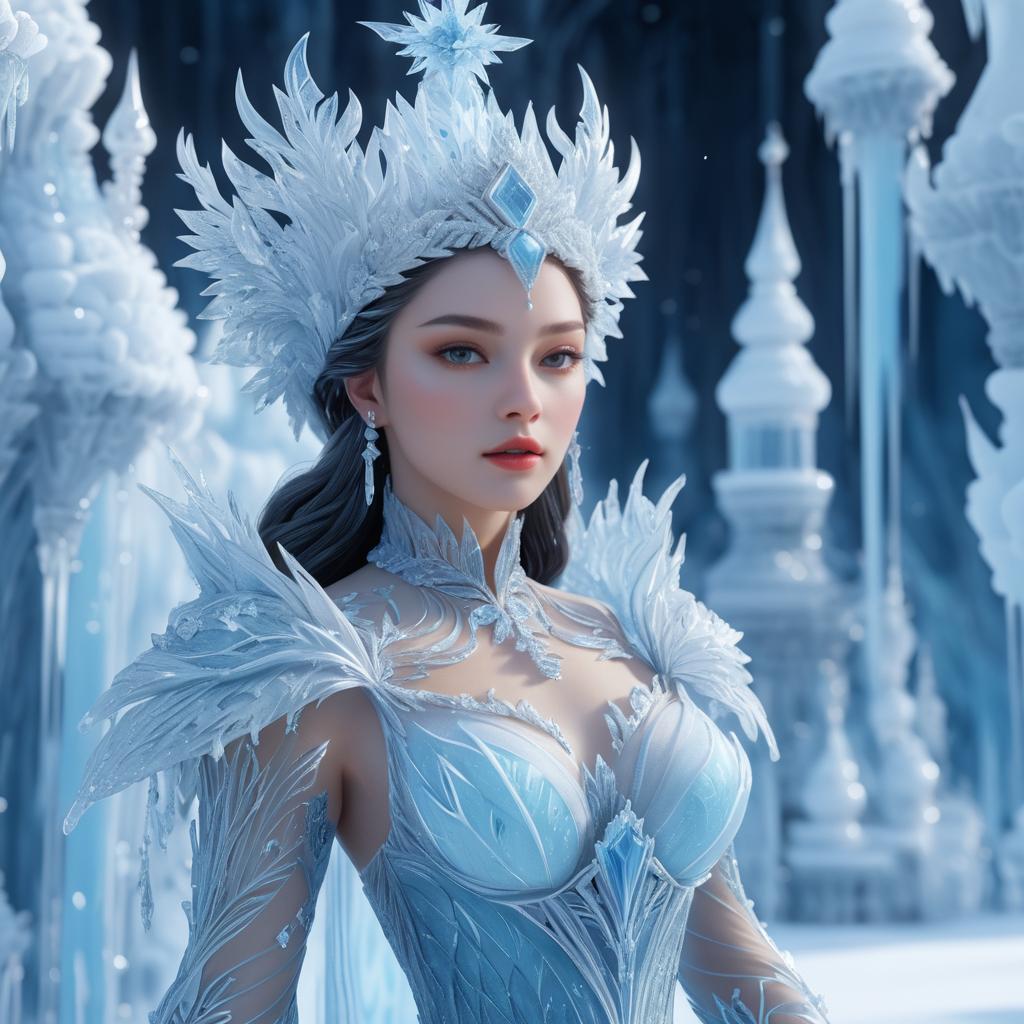 Stunning Ice Princess in Surreal Detail