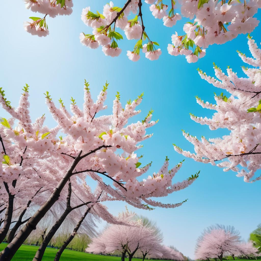 Cinematic Close-Up of Cherry Blossoms