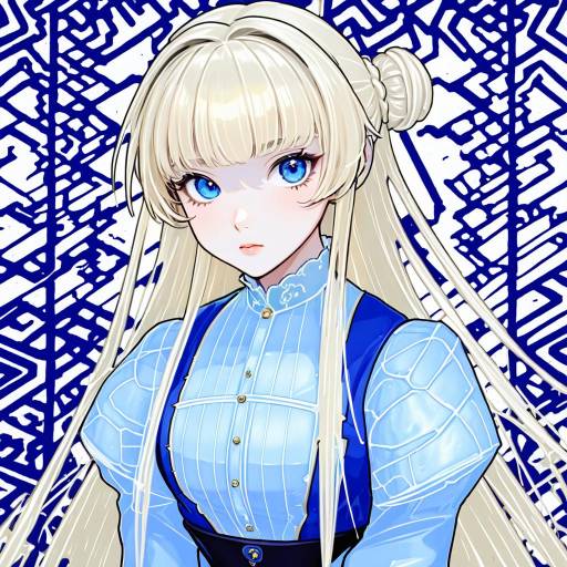 Illustration of Agnes claudel, eiyuu densetsu in the style of Rerrere