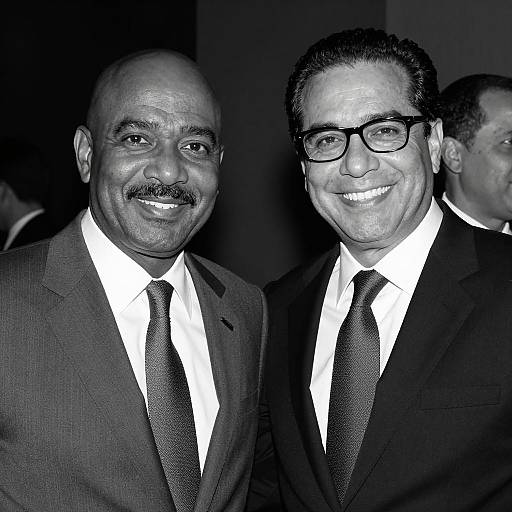 Classic Black and White Portrait of Two Men