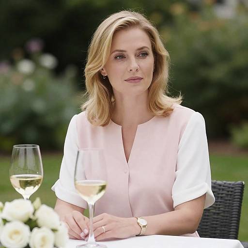 Elegant Outdoor Portrait of a Blonde Woman