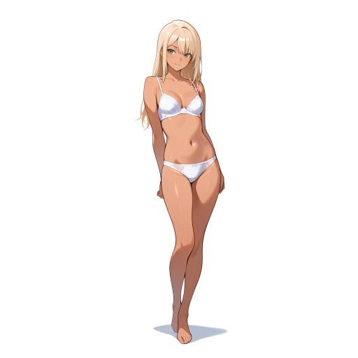 Sun-Tanned Woman in Underwear Portrait Sun-Tanned Woman in Underwear Portrait