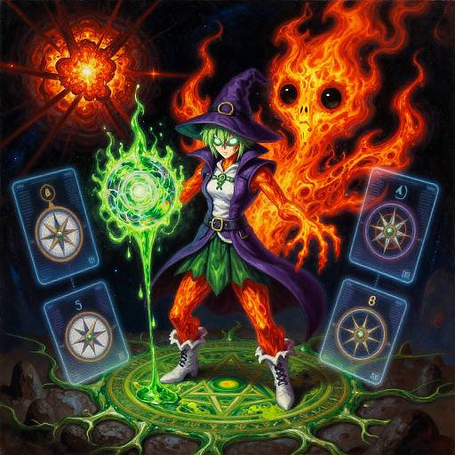 Dark Fire Necromancer in Cosmic Surrealism