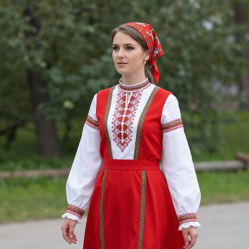 Traditional Russian Woman in Costume