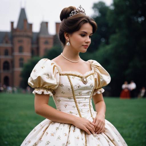 Enchanting Outdoor Princess in Fancy Dress