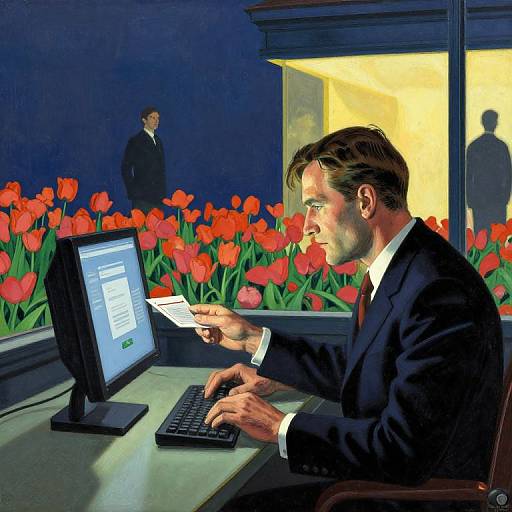 Edward Hopper Style Business Owners Outdoors