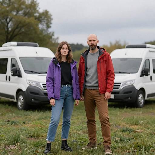 Couple in a Grassy Field Portrait