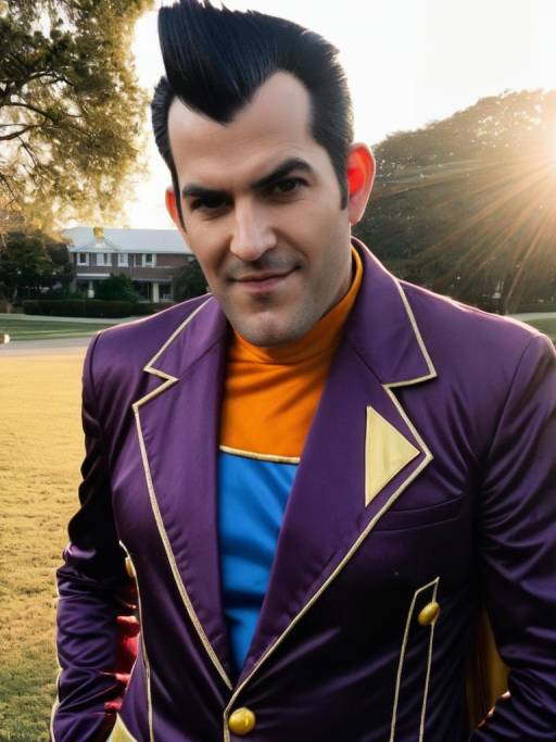 Man in Robbie Rotten Cosplay Costume