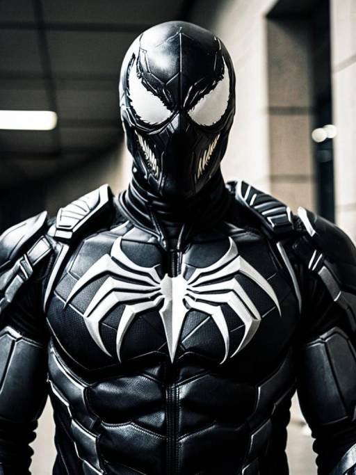 Realistic Man Cosplaying as Agent Venom