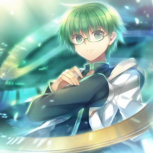 Illustration of Gumiya, vocaloid in the style of Capura lin