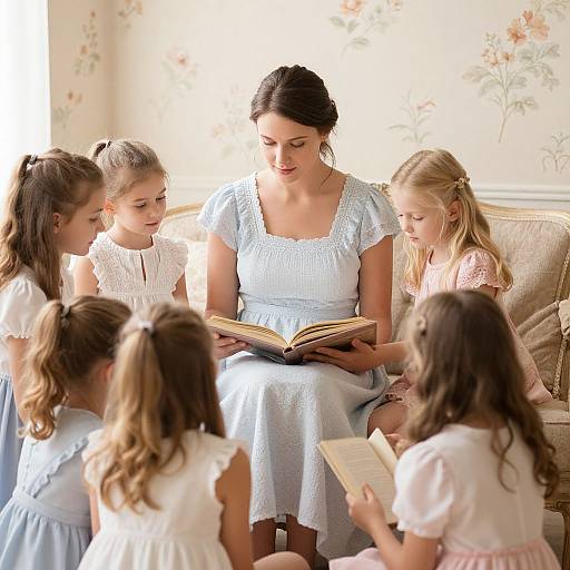 Stepmother Reading Fairy Tales