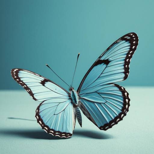 Dynamic Butterfly with Soft Pastel Blue